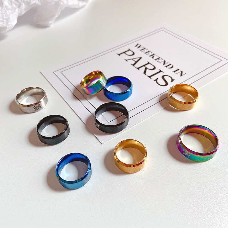 Nhẫn Nam Bằng Thép Không Gỉ Thiết Kế Đơn Giản Sáng Tạo