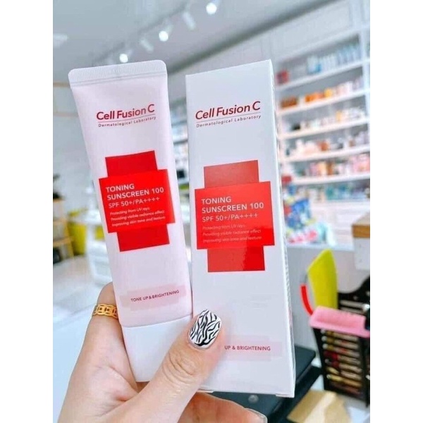 (MẪU MỚI)Kem chống nắng nâng tone Cell Fusion 50ml.