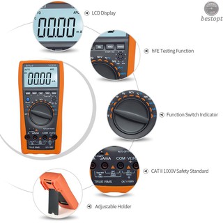 B&O Vici Multi-functional LCD Digital Multimeter Auto Range DMM with Temperature Detector DC AC Voltage Current Meter Capacitance Resistance Diode Tester