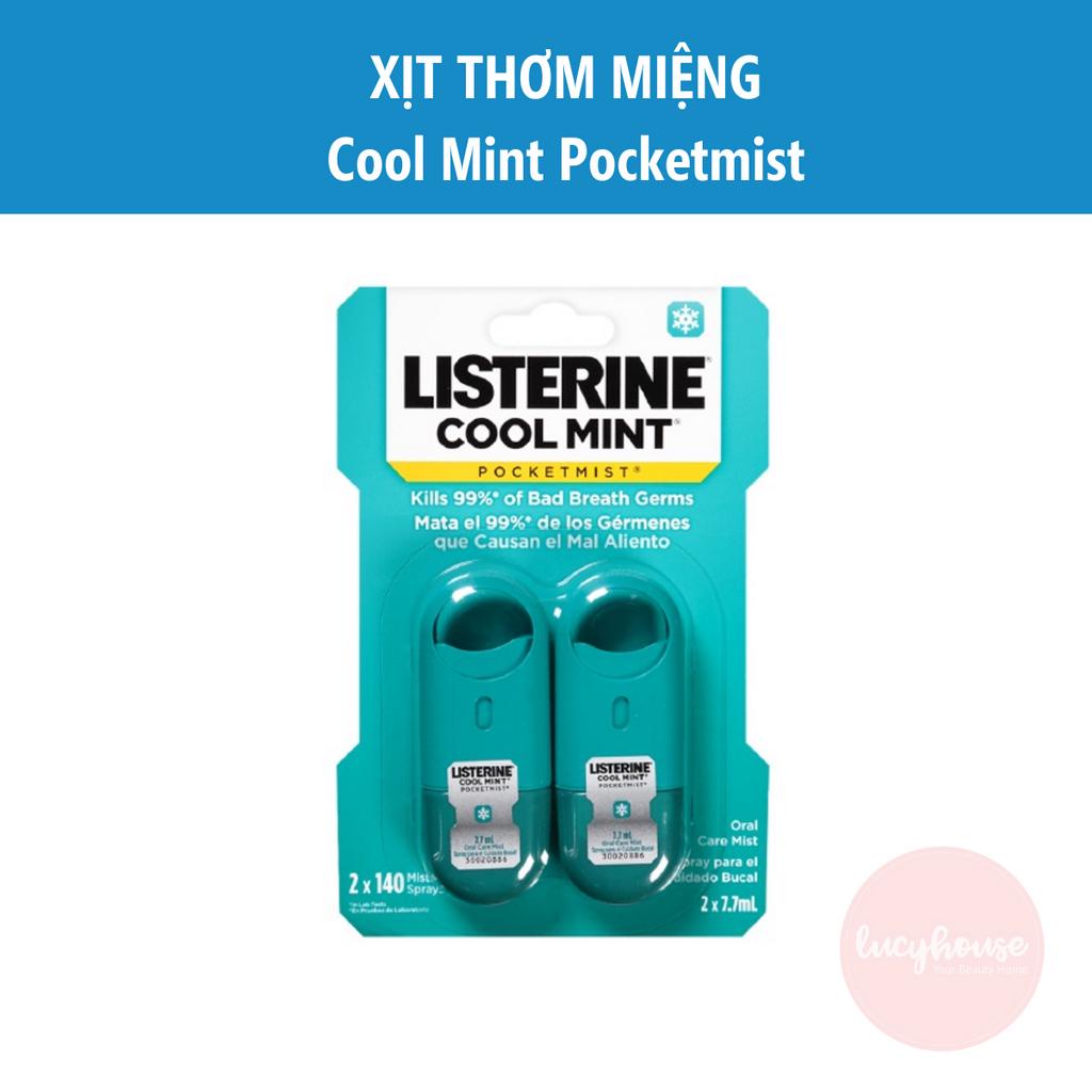 Xịt thơm miệng Listerine Cool Mint Mỹ thơm tức thì
