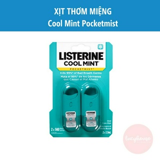 Xịt thơm miệng Listerine Cool Mint Mỹ thơm tức thì