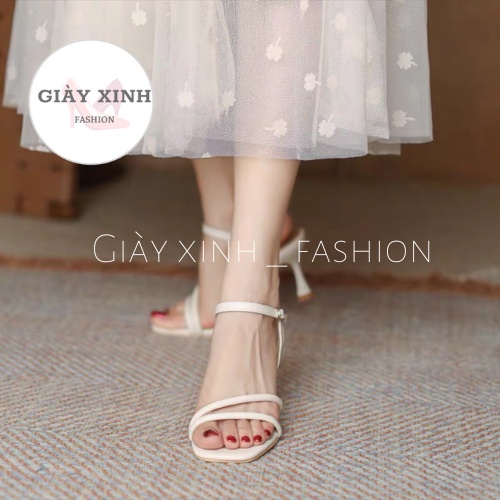 Sandal cao gót gót nhọn 7 phân quai mảnh hot trend năm nay Mã S489
