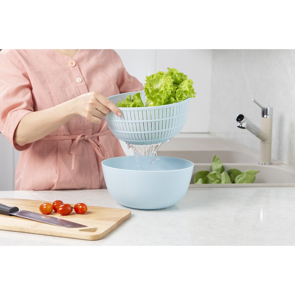 Bộ thau rổ trộn salad siêu xinh đa công dụng Yoko - Inochi 23 cm - Thiết kế hiện đại