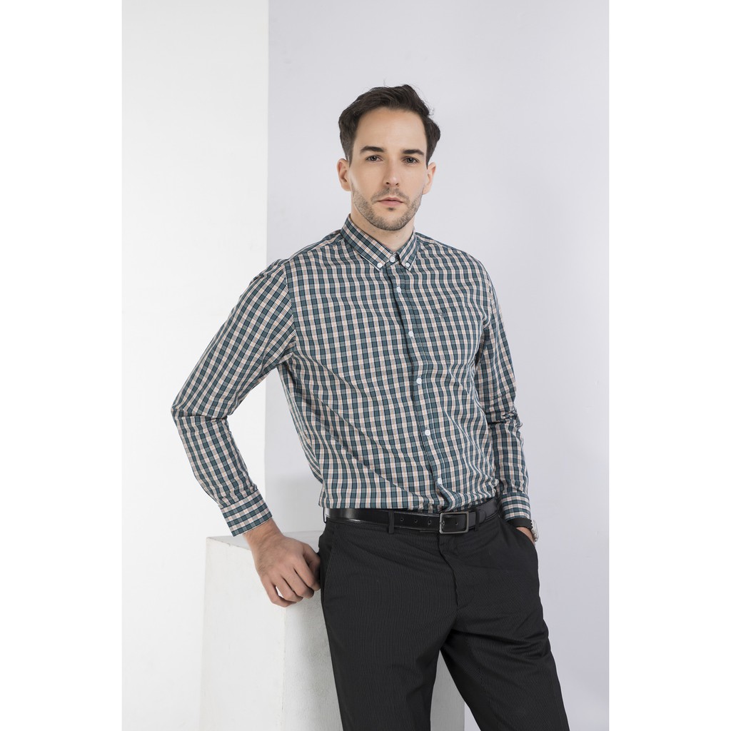 Áo sơ mi nam DARNELL, áo tay dài kẻ caro chất cotton cao cấp bền đẹp DN0040 | BigBuy360 - bigbuy360.vn
