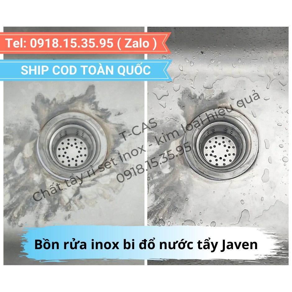 ✅ Chất tẩy rỉ sét inox - tẩy rỉ sét kim loại T-CAS: Chuyên tẩy gỉ sét và đánh bóng inox cực kỳ hiệu quả. Dễ sử dụng.