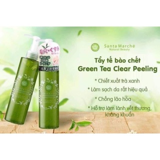Tẩy tế bào chết trà xanh santa marche green tea clear peeling