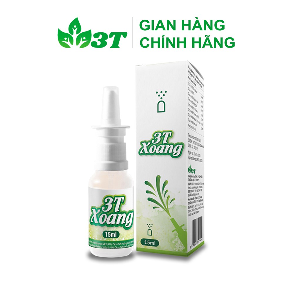 Xịt Mũi 3T Xoang Hỗ Trợ Dứt Điểm Xoang Cấp Và Mãn Tính (15ml)