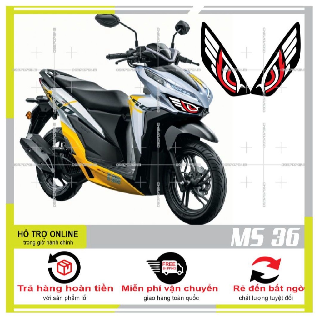 TEM DÁN ĐÈN SƯƠNG MÙ XE VARIO 2020 (DECAL TRONG SUỐT) MS 36 - SHINDECAL2