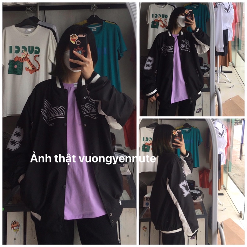 Áo Bomber Unisex Dáng Rộng Royalty Chất GIÓ 2 Lớp Dày Dặn Cao Cấp,Áo Khoác Bóng Chày Nam Nữ Phong Cách Hàn Quốc