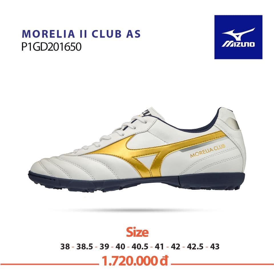 [ Hàng chính hãng] giày đá bóng MIZUNO MORELIA II CLUB AS