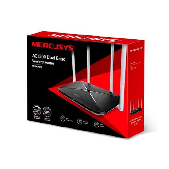 BỘ PHÁT WIFI ROUTER BĂNG TẦN KÉP KHÔNG DÂY AC1200 - MERCUSYS AC12