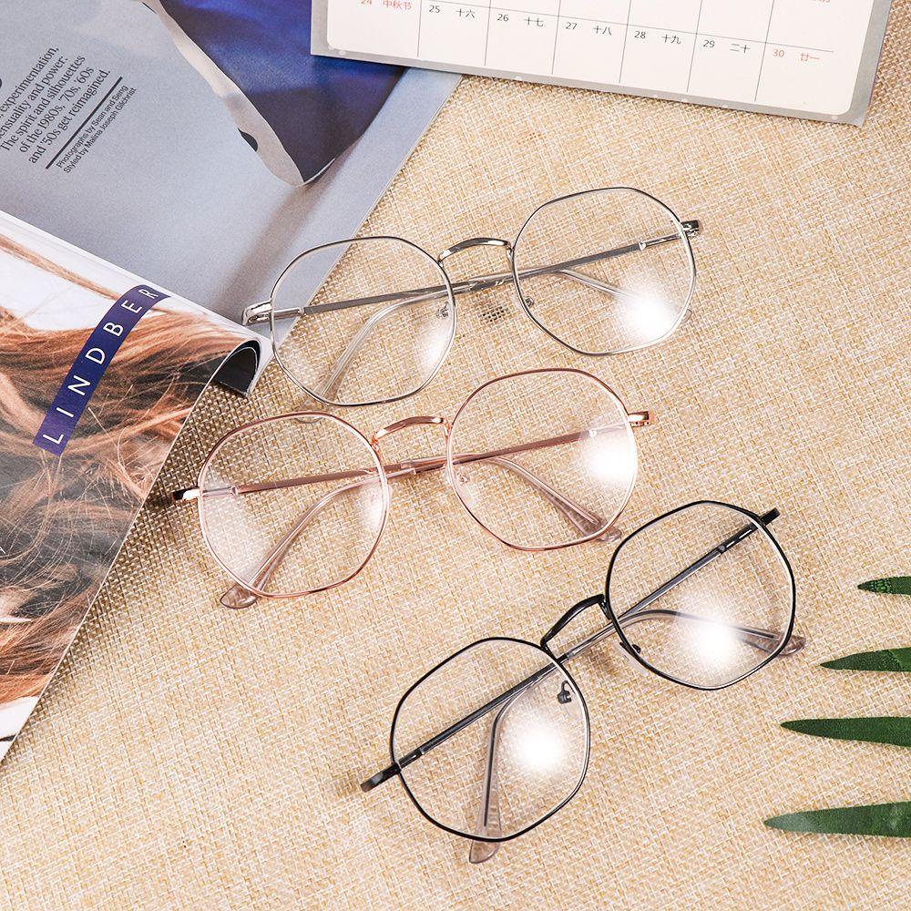 ROSE Kính Cận Thị Bằng Kim Loại Đa Giác Nhỏ Gọn Linh Hoạt