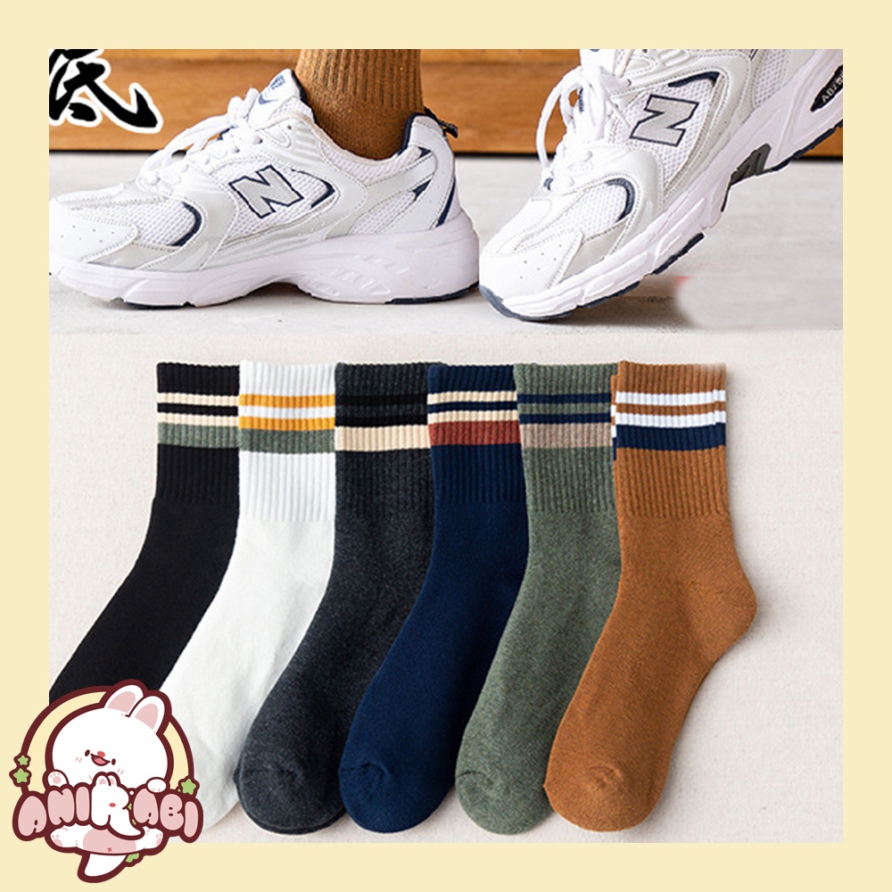 Tất vớ trơn họa tiết sọc ngay cổ basic đơn giản cổ cao unisex nam nữ dễ phối đồ