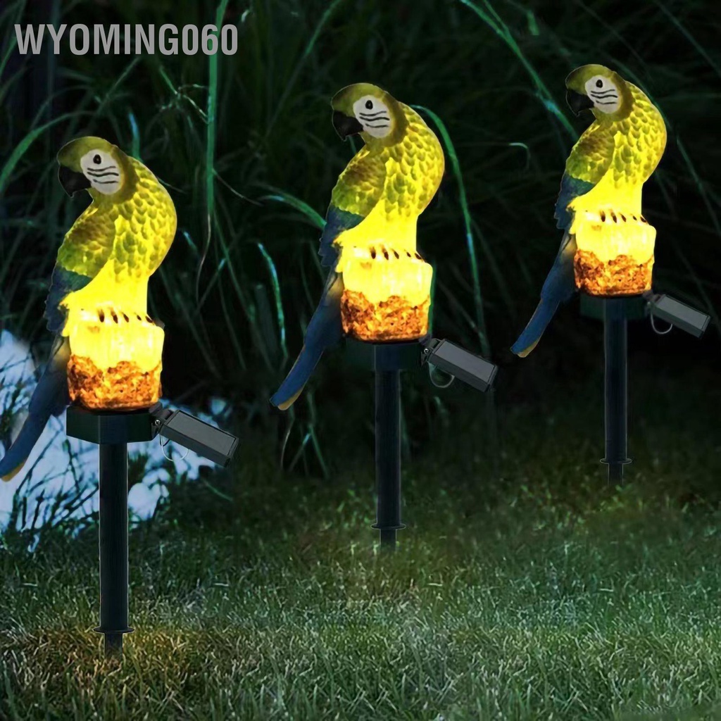 Wyoming060 Mặt đất năng lượng mặt trời ngoài Chèn ánh sáng cảnh quan Hình dạng con vẹt Đèn trang trí ngủ cắm trại không thấm nước