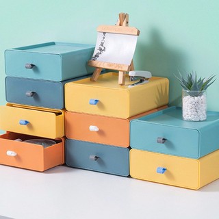 Hộp ngăn kéo đặt bàn đựng đồ, dùng để decor, đựng mỹ phẩm, đồ gia dụng, trang sức, văn phòng, có thể lắp ghép
