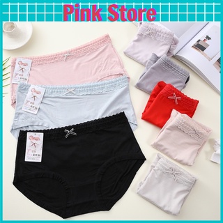 Quần Lót Nữ Cotton Trơn Cao Cấp Cạp Cao Mềm Mịn Kháng Khuẩn PINK STORE 133