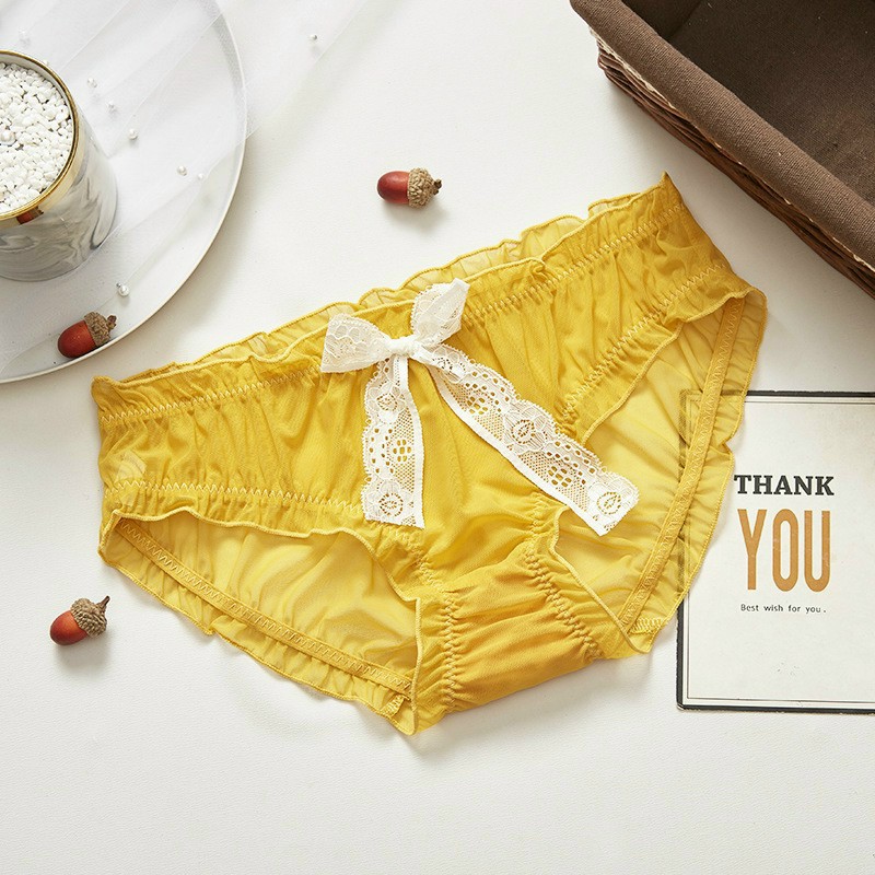 Quần Lót Nữ Ren Nơ Trắng Sau Cao Cấp - Sexy - Gợi Cảm Min Underwear 42250