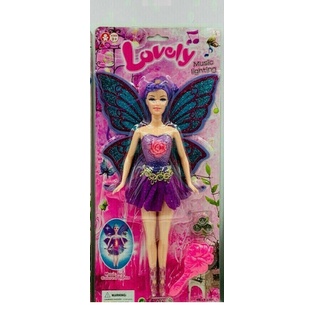 [Tặng Pin] Búp Bê Cánh Tiên Thiên Thần Xanh Hồng Tím Lấp Lánh Siêu Xinh Có Nhạc &amp; Đèn Đồ Chơi Bé Gái