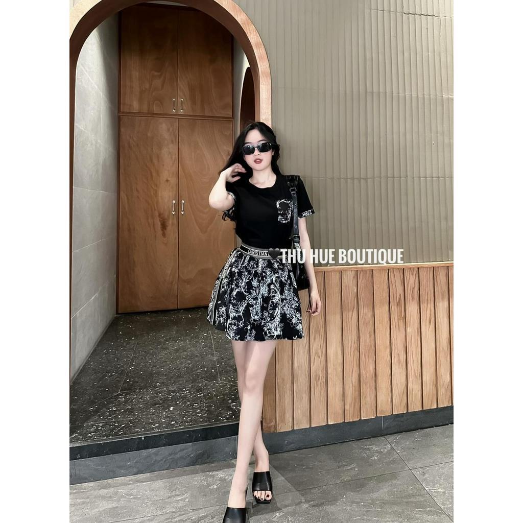 Set D0 tui phối bo mix chân váy siêu xinh TH678