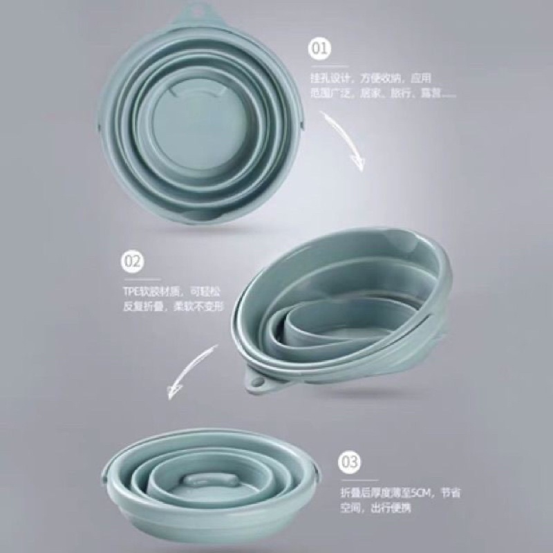 Xô đựng nước gấp gọn 5L thông minh