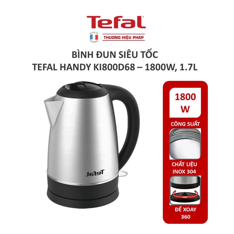 Bình đun siêu tốc Tefal KI800D68 - 1.7L