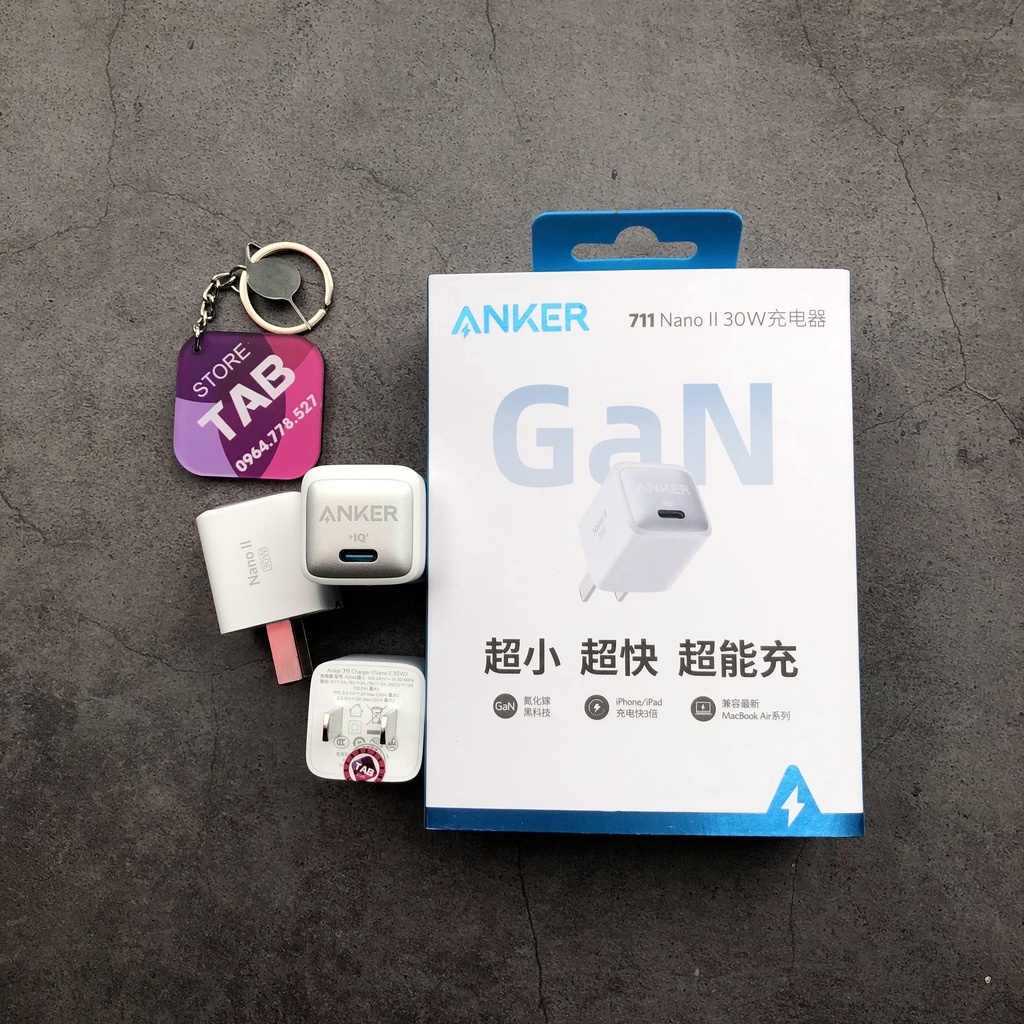Củ Sạc Anker 711 NANO 2 30w IQ3.0 PD/PPS - A2146 (Bảo Hành 18T)