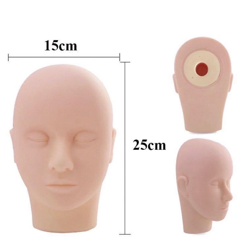 Đầu ma nơ canh  silicon mềm tập nối mi