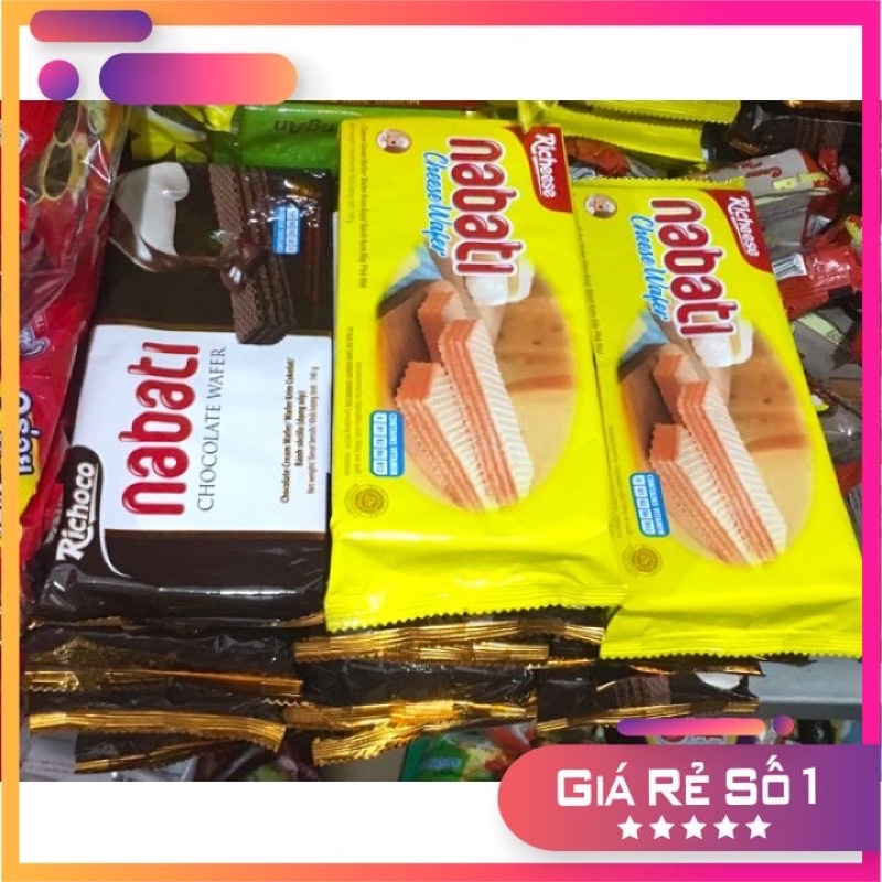 Bánh xốp nabati 130G vị phô mai, socola