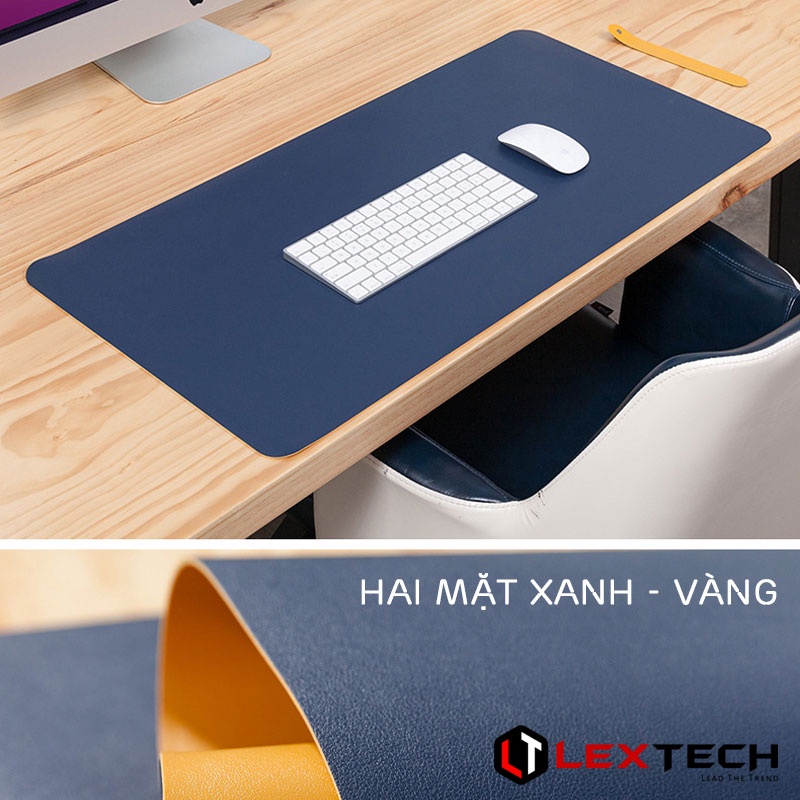 Lót Chuột Cỡ Lớn 80x40 PU cao cấp một mặt và hai mặt cho laptop PC Lextech ZLL