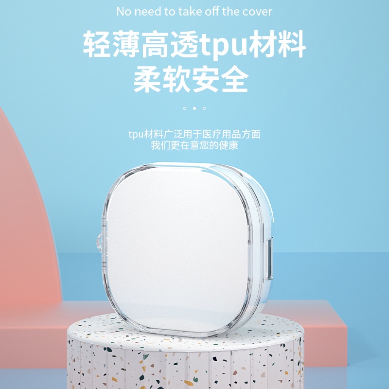 SoundPeats True Air2 Case Transparent TPU Soft Shell SoundPeats Air3 Headphone Case Creative Headphone Anti-Lost Cord Solid Color SoundPeats Air2+ Cover Shockproof Case