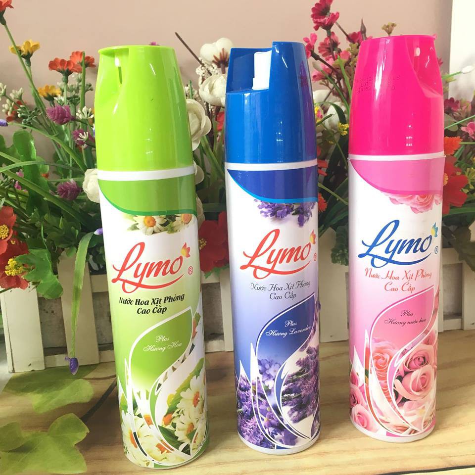 Chai xịt phòng LYMO  5IN1 350ml hương nước hoa giúp lưu hương dễ chịu cho không gian sống suốt cả ngày.