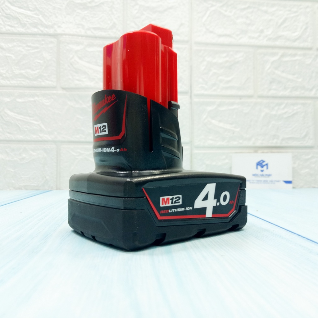 Pin Milwaukee M12 4Ah chính hãng 12V M12B4 nghề mộc