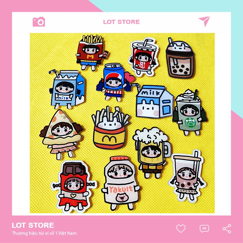 Pin cài balo sticker phụ kiện cài trang trí túi xách balo đáng yêu LOT STORE ST1000