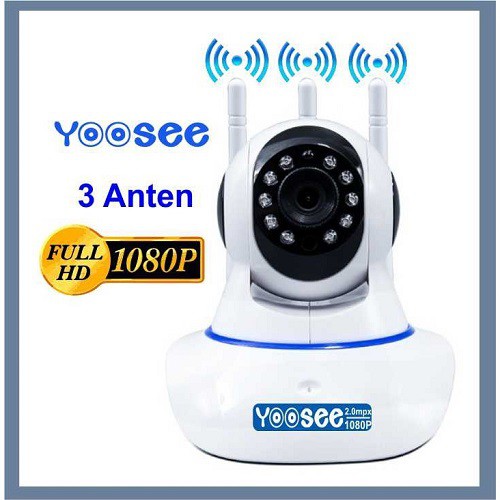 Camera IP YooSee 3 Anten FHD1080P   𝑺𝑰𝑬̂𝑼 𝑵𝑬́𝑻 - 2.0mpx  𝑳𝑶𝑨̣𝑰 1 ( kèm thẻ nhớ 32G)