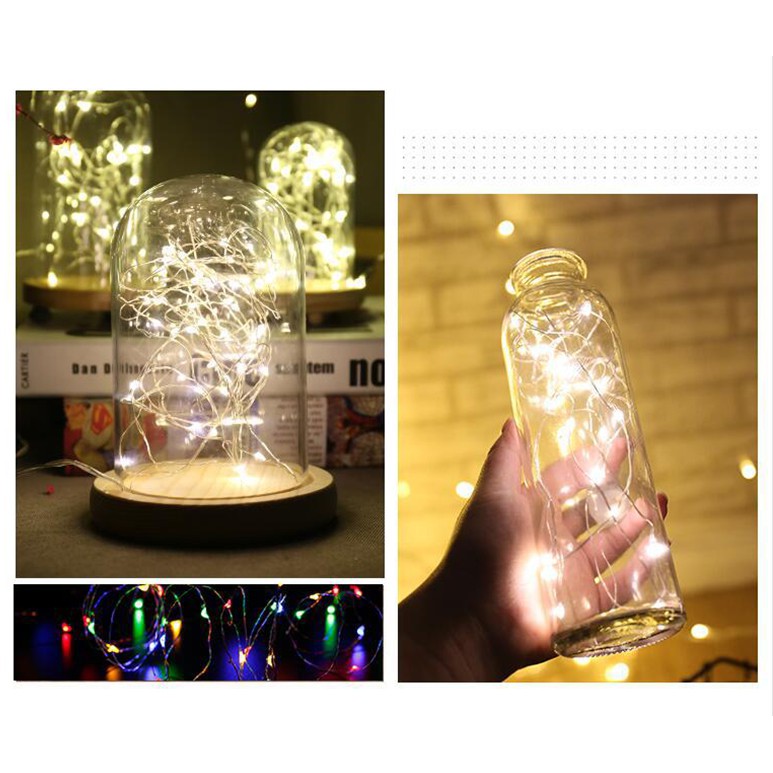 Đèn Led Đom Đóm Fairylight 2 mét dùng pin tròn CR2032