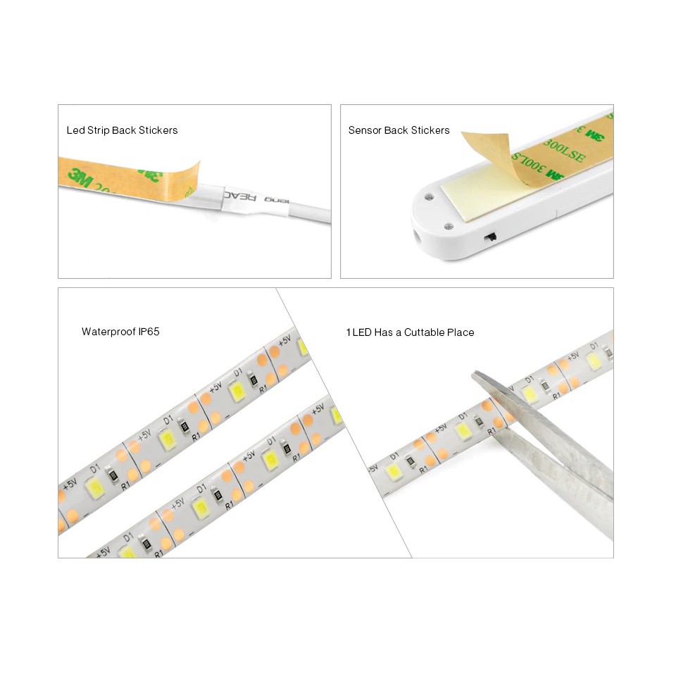 Đèn Led dây cảm ứng tự động sáng khi có người di chuyển ,tiện lợi dễ dàng lắp đặt ở nhiều vị trí trong nhà.