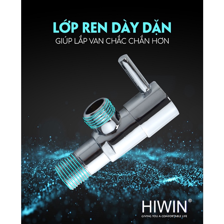 Van T chia nước vòi sen vòi xịt, van giảm áp lực nước chất liệu đồng mặt gương HIWIN JF-210
