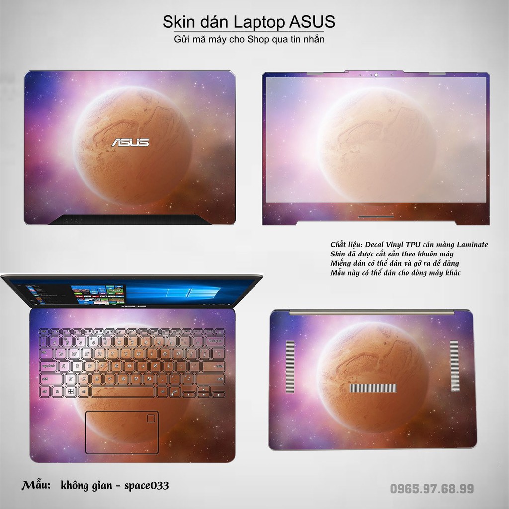 Skin dán Laptop Asus in hình không gian nhiều mẫu 6 (inbox mã máy cho Shop)