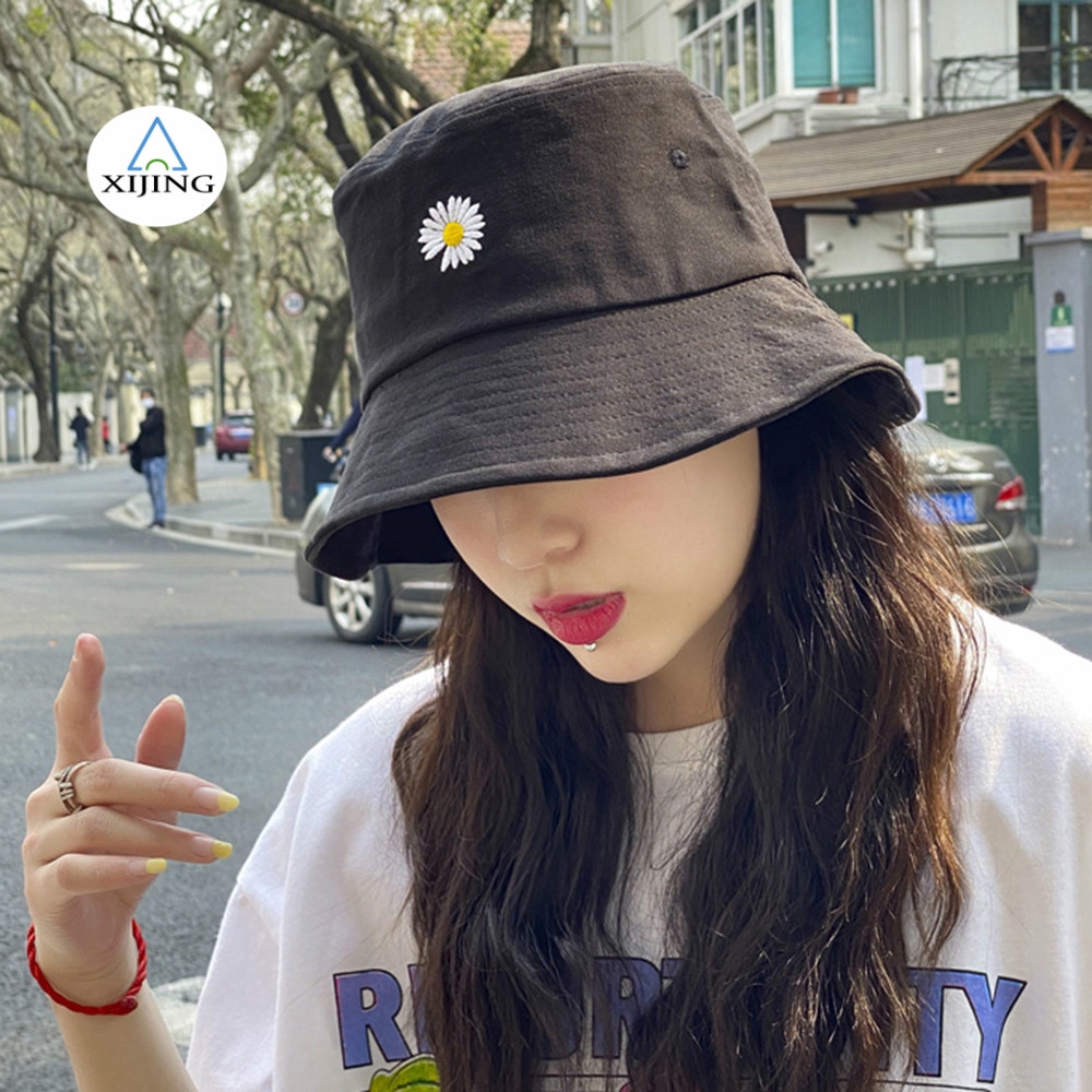 Nón Vành Thêu Hoa Cúc Thời Trang Mùa Hè Năng Động Dành Cho Nữ