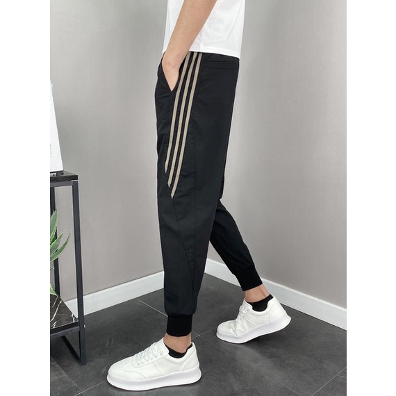 Quần Jogger Nam  3 Sọc Thun Poly Phong Cách Thể Dục Thể Thao Năng Động Cá Tính  KIMME FASHION