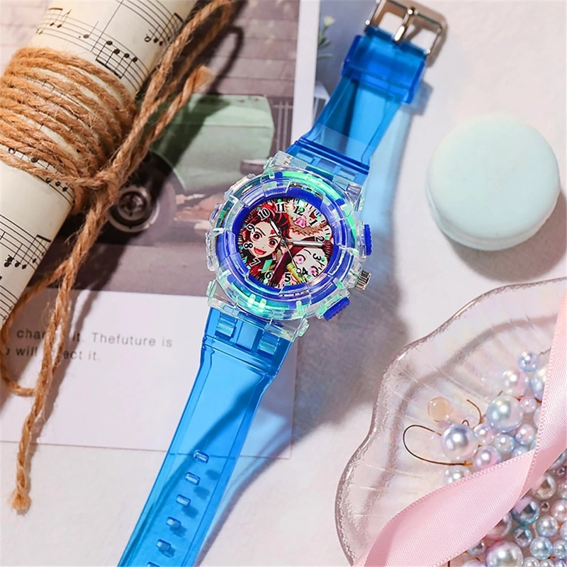 [Kids LED Luminous Candy Color Anime Watch] [Children Waterproof Sport Electrical LED Watches] [Perfect Gifts Wristwatch For Student Boys &amp; Girls]