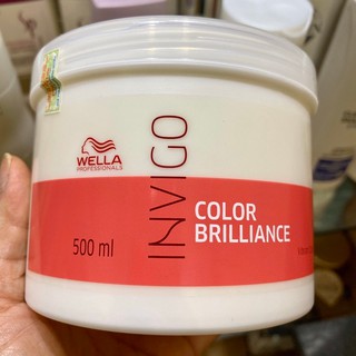 Dầu Hấp Bảo Vệ Tóc Nhuộm, Duy Trì Độ Sáng Bóng Wella Invigo Color Brilliance Mask 500ml (mẫu mới)