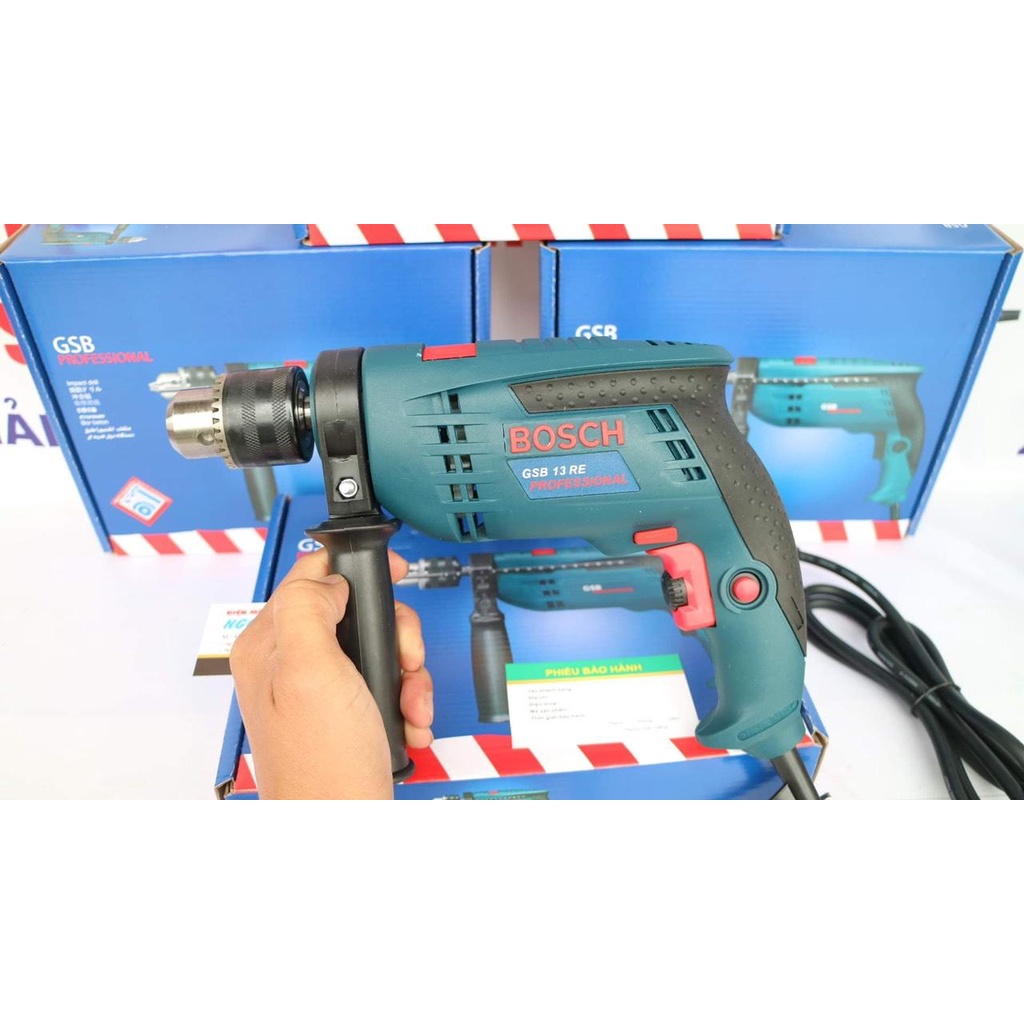 [Rẻ vô địch] [ TẶNG MŨI KHOAN ĐA NĂNG 8mm] MÁY KHOAN TƯỜNG, SẮT, GỖ KHOAN 13 LY - PROFESSIONAL GSB 13RE LÕI ĐỒNG 100%