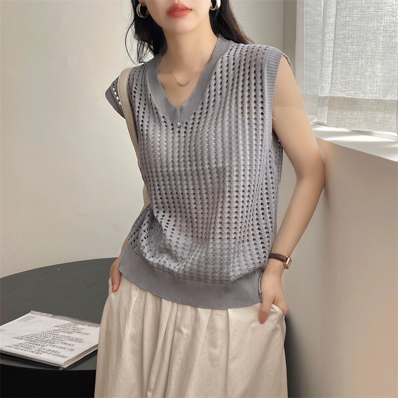 Áo Sweater Dáng Suông Đục Lỗ Thời Trang Mùa Hè Hàng Mới