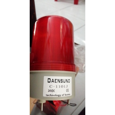 Đèn cảnh báo nhấp nháy công trường không còi 24v,12v,220v màu đỏ led trụ dùng 4 sợi dây điện LTE-110