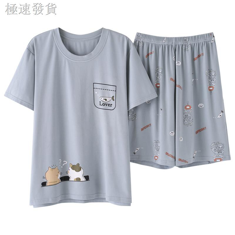 Bộ Đồ Ngủ Cotton Ngắn Tay Cá Tính Dành Cho Nam | BigBuy360 - bigbuy360.vn