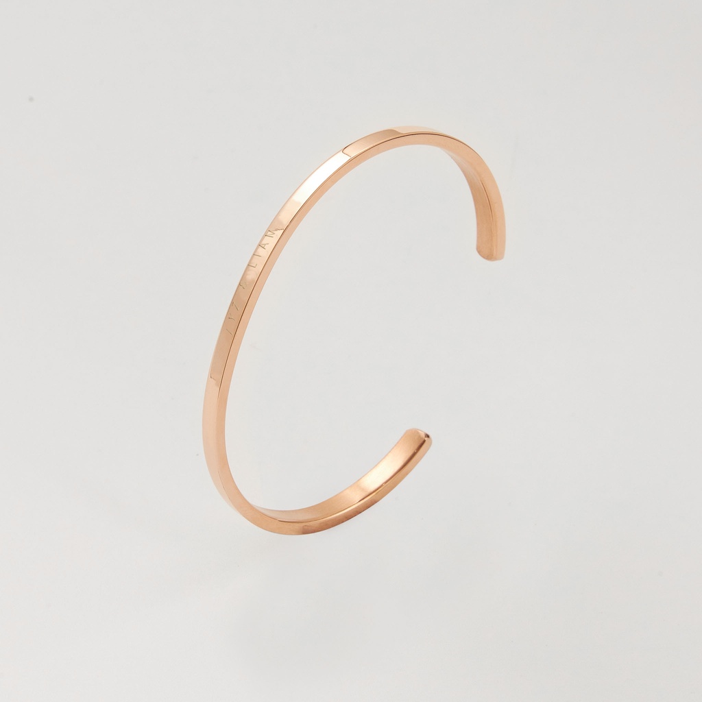 Vòng tay nam nữ Lyz and Liam Classic L&L Cuff Silver - Gift Box Hộp quà tặng nơ đỏ & khắc chữ theo yêu cầu | BigBuy360 - bigbuy360.vn