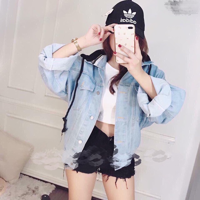 Áo khoác jean có nón rời quá chất, hàng hiếm!