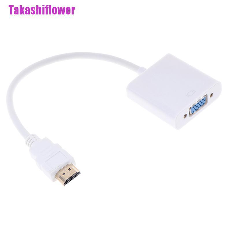 (Hàng Mới Về) 1 Đầu Chuyển Đổi Từ Cổng Hdmi Sang Vga Hd 1080p Màu Trắng