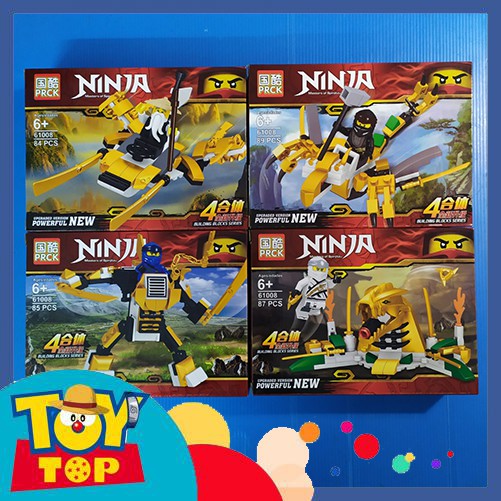 [Một hộp] Non - lego ninjago - Ninja go lắp ghép phi thuyền / robot / ... PRCK 61008